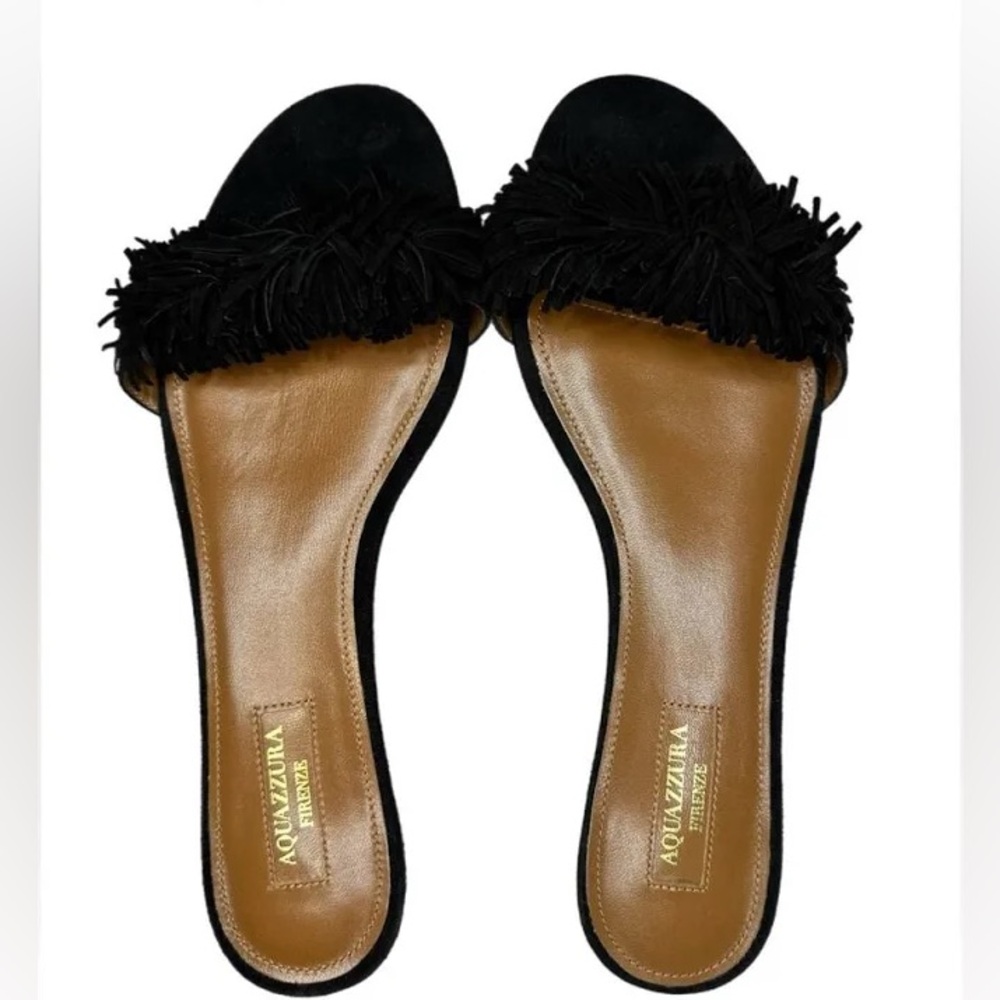 * AQUAZZURA Suede Wild Thing Slide Flats - Picture 7 of 8